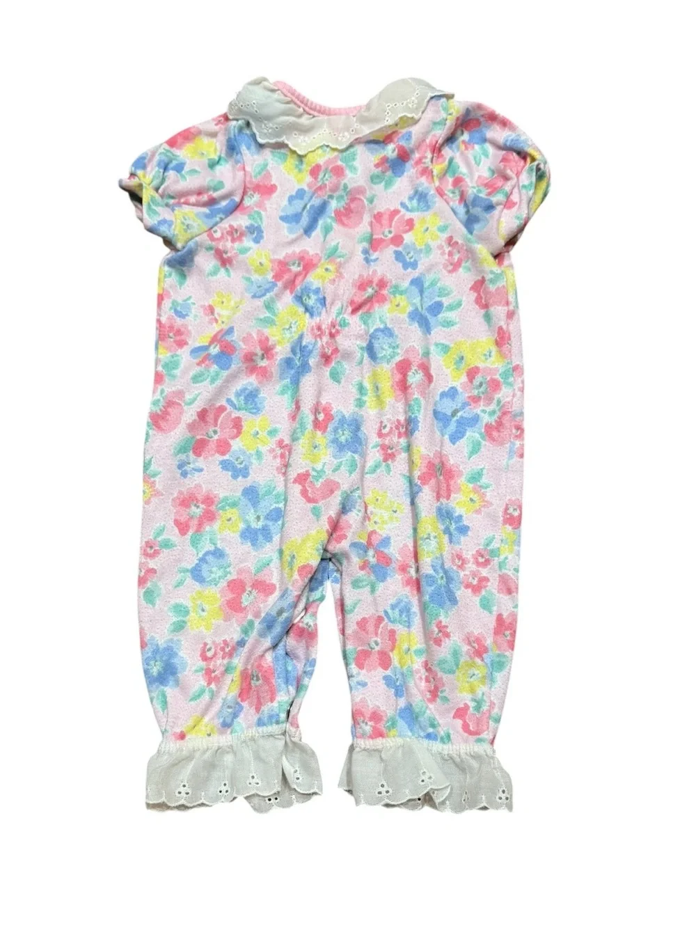 Vintage 90s Carter’s Baby Girl Floral Romper Medium 12-17lbs